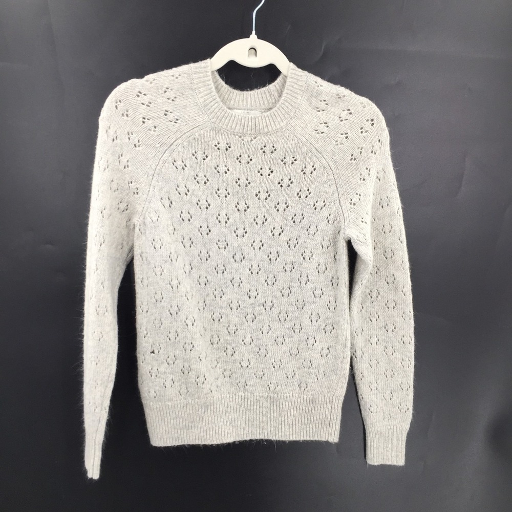 Lucky Brand gray Long sleeve Pattered knit Sweater cozy minimalist classic XS
